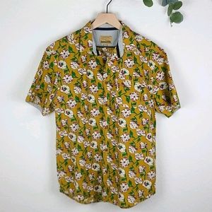 Free Nature Collar Button Shirt Floral Medium